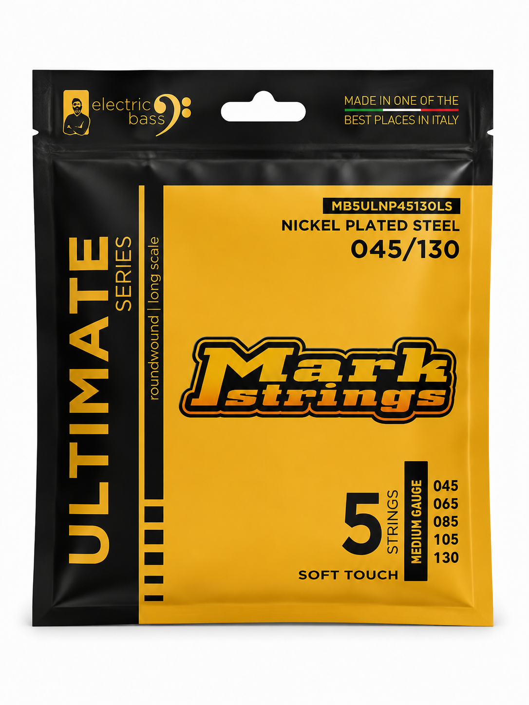 New: MarkStrings Nickle Plated Steel 045/130 5 String Set