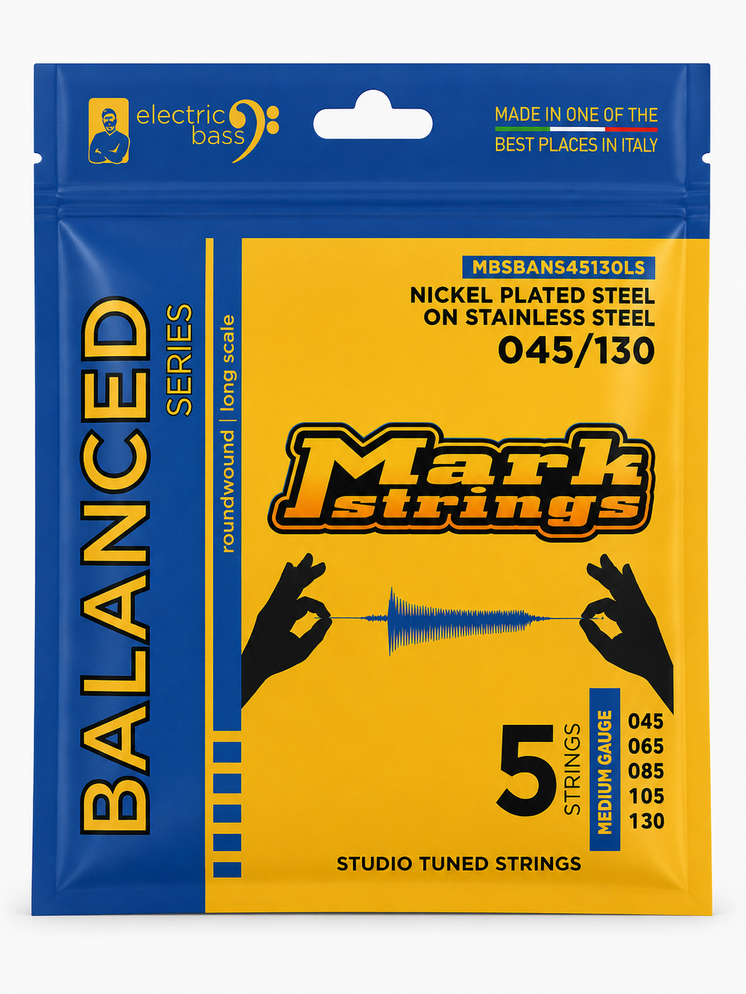 New: MarkStrings Nickle on Stainless Steel 045/130 5 String Set