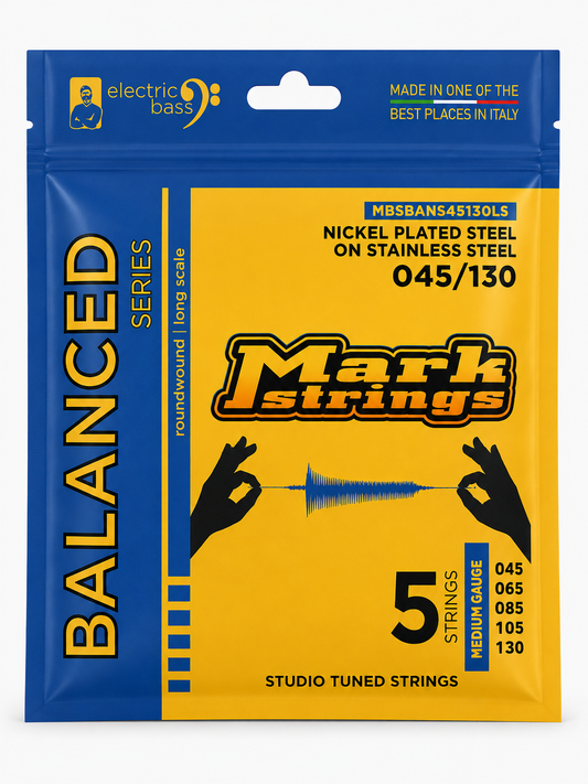 New: MarkStrings Nickle on Stainless Steel 045/130 5 String Set