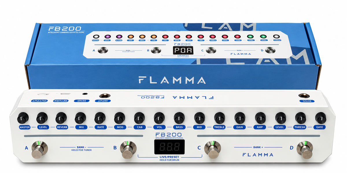 New: FLAMMA FB200 Intelligent Bass Multi-Effects Pedal