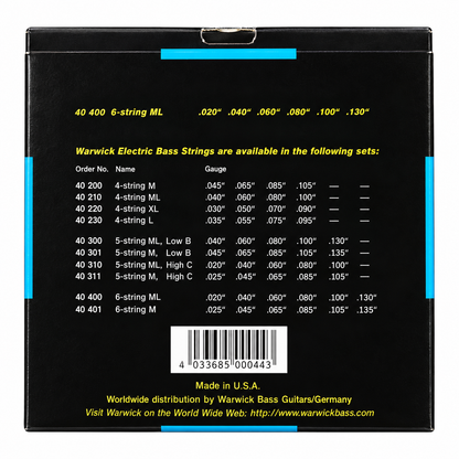 New: Warwick Black Label 5-String Bass Strings – Stainless Steel